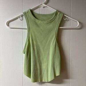 Wild Fable Light Green Ribbed Tank Top